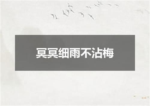冥冥细雨不沾梅