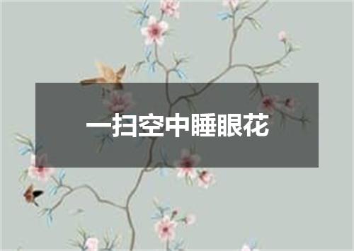 一扫空中睡眼花