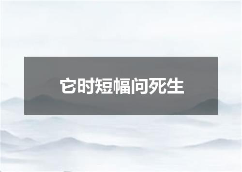 它时短幅问死生