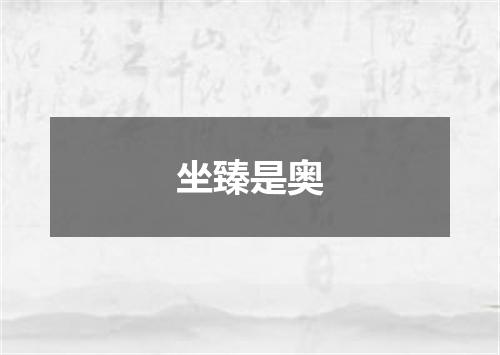 坐臻是奥