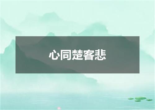 心同楚客悲