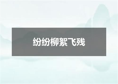 纷纷柳絮飞残