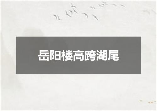 岳阳楼高跨湖尾