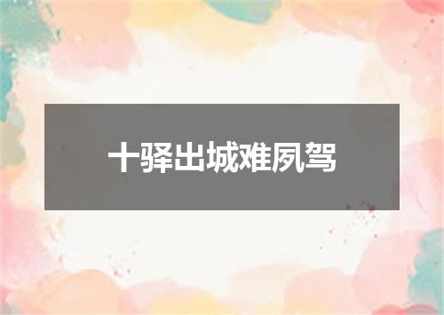 十驿出城难夙驾