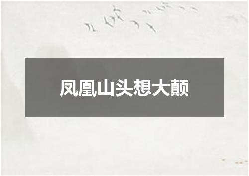 凤凰山头想大颠