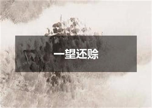 一望还赊