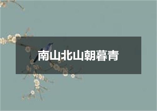 南山北山朝暮青