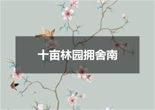 十亩林园拥舍南