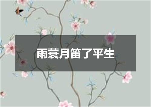 雨蓑月笛了平生
