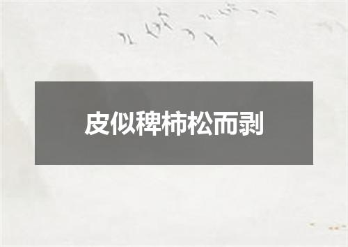 皮似稗柿松而剥