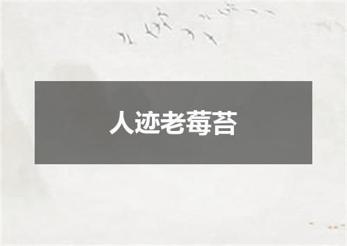人迹老莓苔