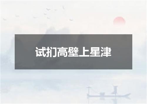试扪高壁上星津