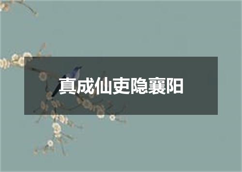 真成仙吏隐襄阳