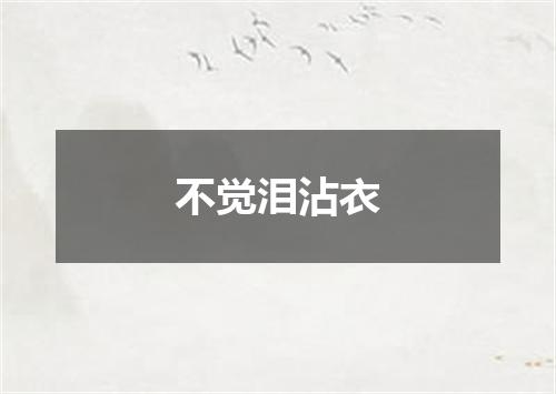 不觉泪沾衣
