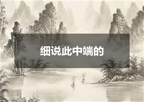 细说此中端的