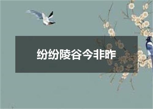 纷纷陵谷今非昨