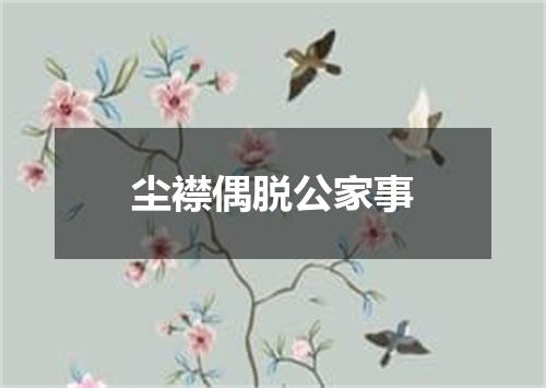 尘襟偶脱公家事