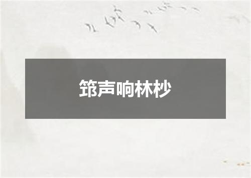 筇声响林杪