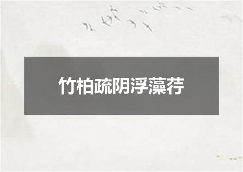 竹柏疏阴浮藻荇