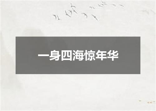 一身四海惊年华