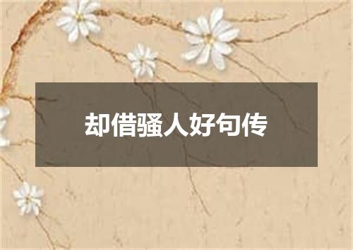 却借骚人好句传
