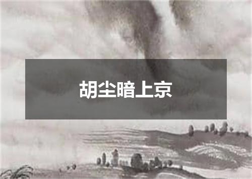 胡尘暗上京