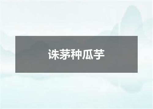 诛茅种瓜芋