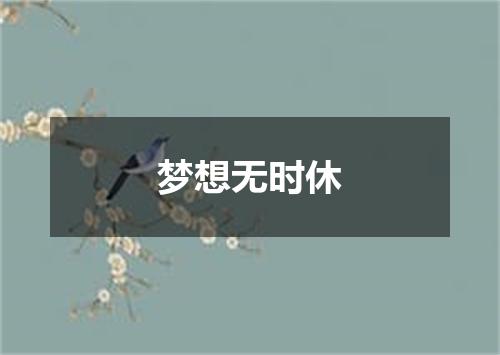 梦想无时休
