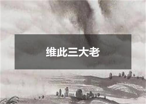 维此三大老