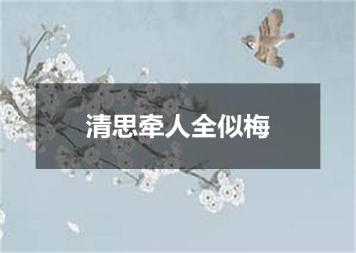 清思牵人全似梅