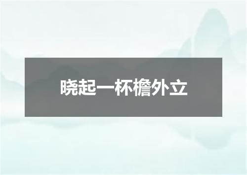 晓起一杯檐外立