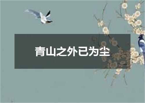 青山之外已为尘