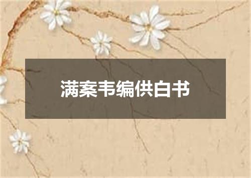 满案韦编供白书