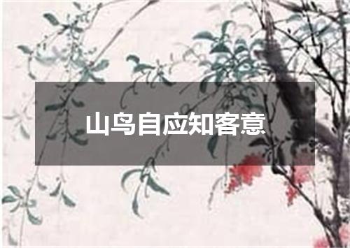 山鸟自应知客意