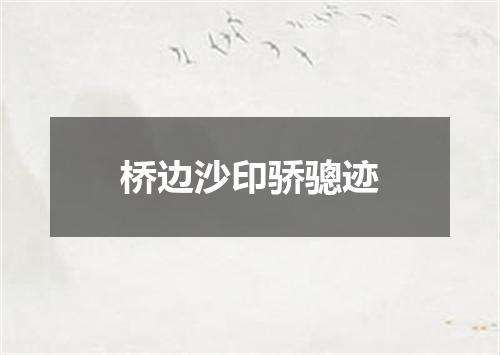 桥边沙印骄骢迹
