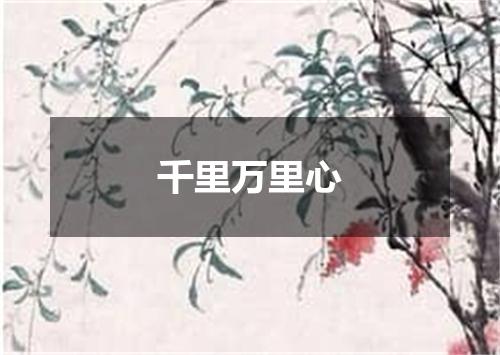 千里万里心