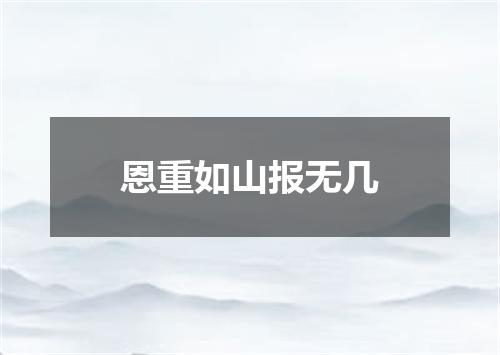 恩重如山报无几