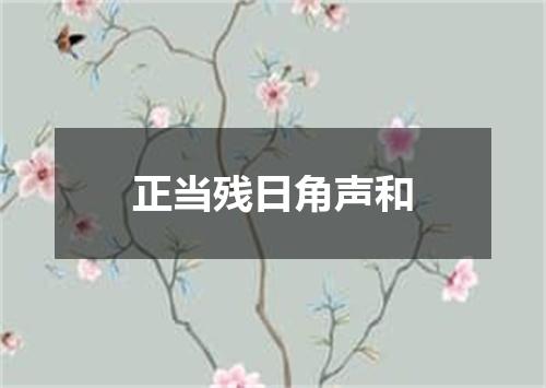 正当残日角声和
