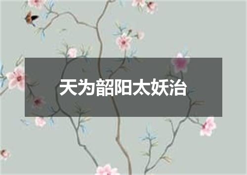天为韶阳太妖治