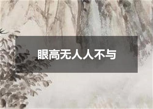 眼高无人人不与