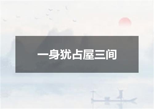 一身犹占屋三间