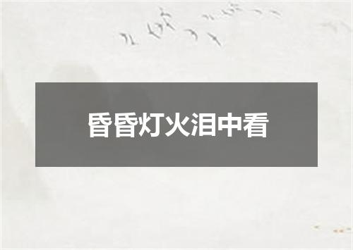 昏昏灯火泪中看