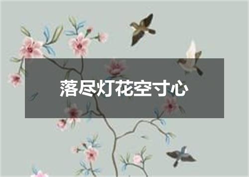 落尽灯花空寸心
