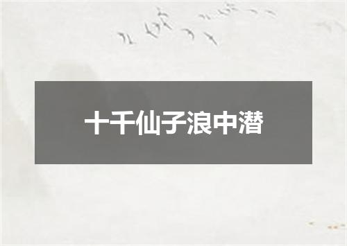 十千仙子浪中潜