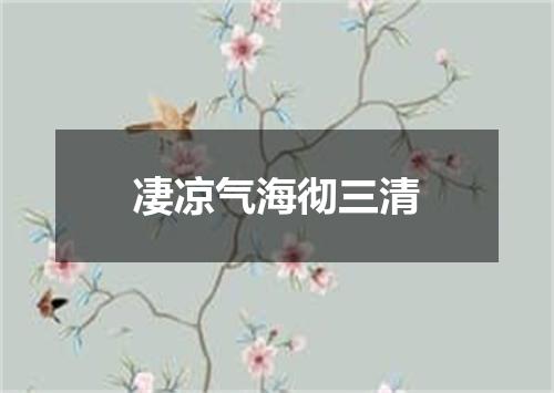凄凉气海彻三清