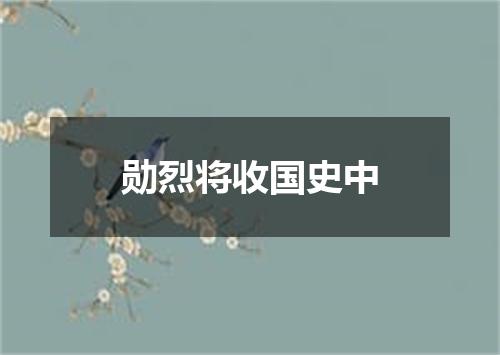勋烈将收国史中