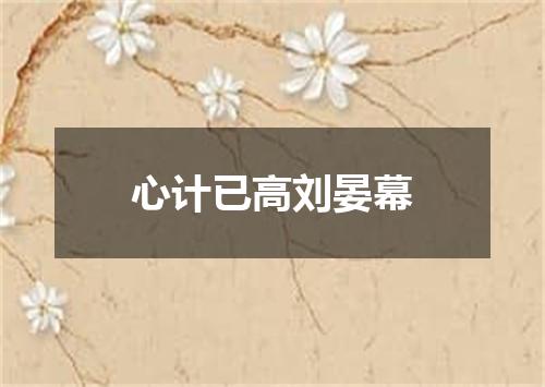 心计已高刘晏幕