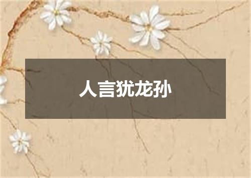 人言犹龙孙