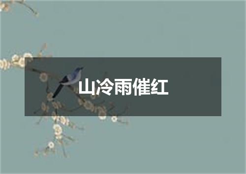 山冷雨催红