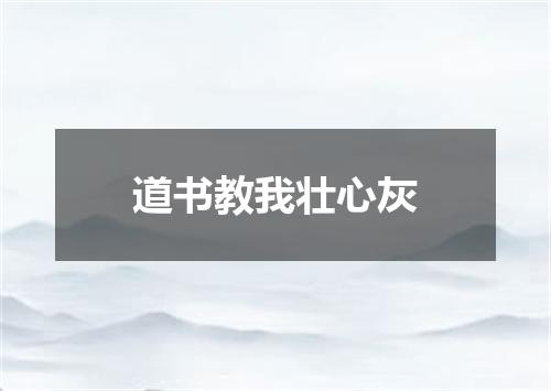 道书教我壮心灰